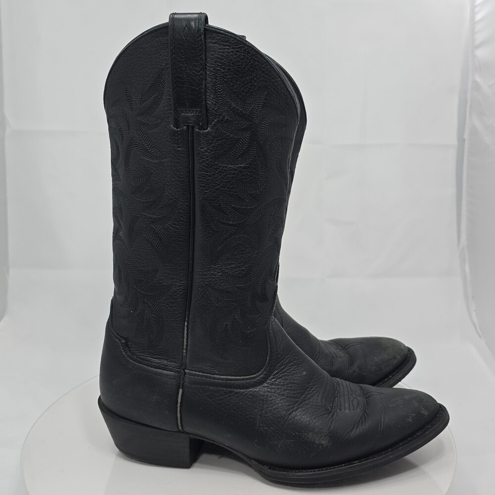 Worn Ariat Heritage Western Cowboy Boots Men 10.5 D Black Leather 34770